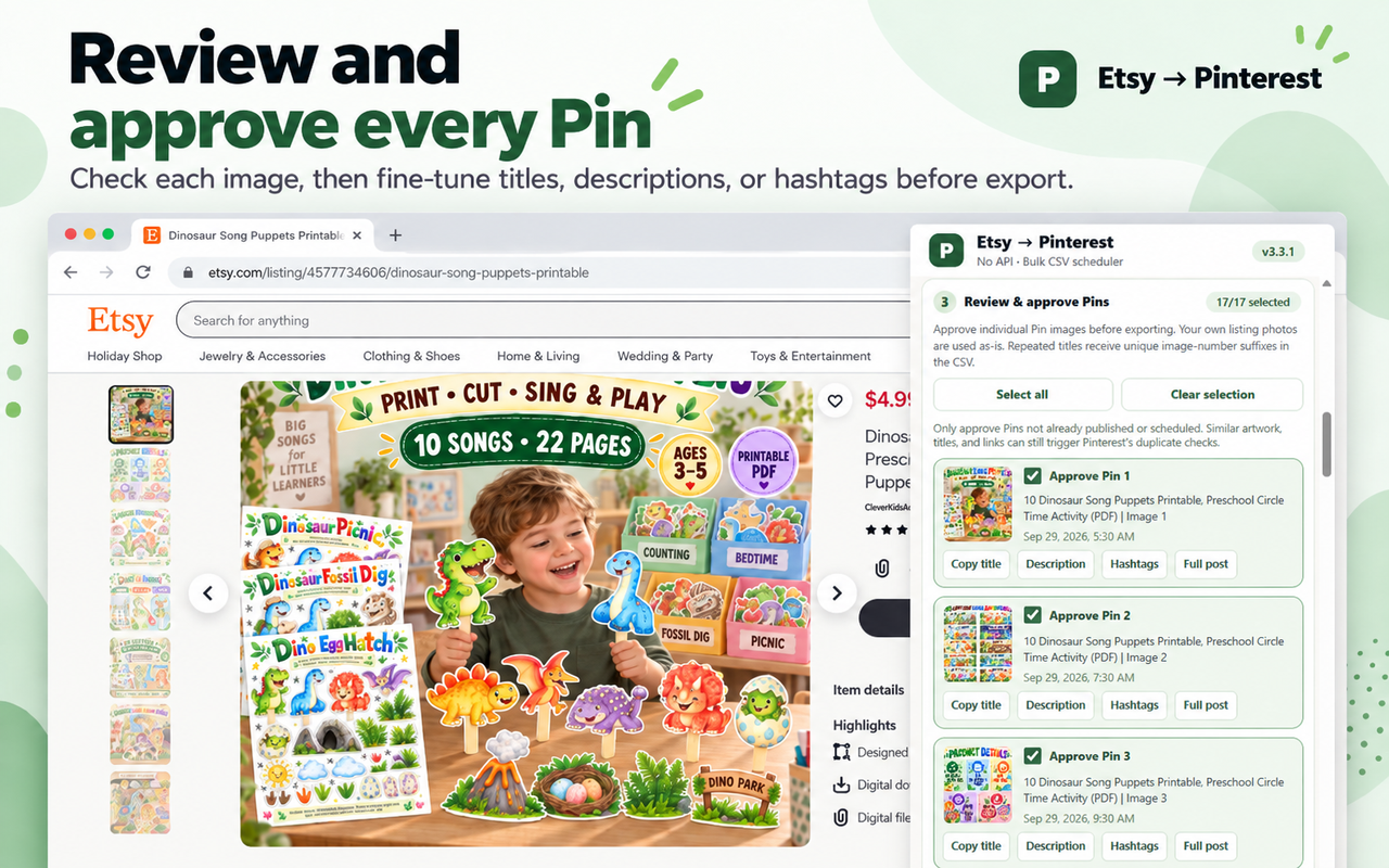 Review and approve every Pin